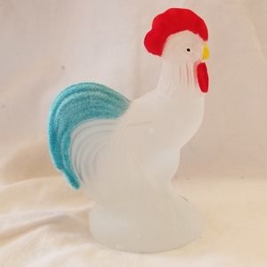 Change collor weather Rooster glass small.